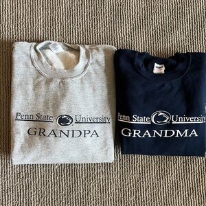 Set of Penn State University Grandparent Sweatshirts
